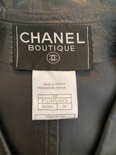 Load image into Gallery viewer, Vintage Chanel 98P 1998 Spring Suede and Lambskin Leather Beige/Dark Brown Trim Jacket FR 36