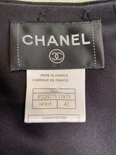 Load image into Gallery viewer, Rare Chanel 2003 Fall 03A Black Satin Snap Collection Blouse FR 42