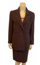 Load image into Gallery viewer, Classic Chanel Vintage 98A 1998 Fall Brown Skirt Suit FR 36 US 4