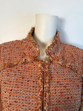 Load image into Gallery viewer, Rare Chanel 04P 2004 Spring Peach Pink Tweed Zip Up Jacket FR 38 US 4/6