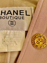 Load image into Gallery viewer, Chanel Boutique 97P, 1997 Spring Beige Blush Pant Jacket Suit Set FR 36 US 4