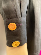 Load image into Gallery viewer, Chanel vintage 80’s/90’s black linen jacket US 4/6/8/10