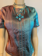 Load image into Gallery viewer, Chanel 07A 2007 Fall Turquoise Multi-Strand Tweed Crystal CC Silver Metal Necklace/Belt/Pin/Brooch