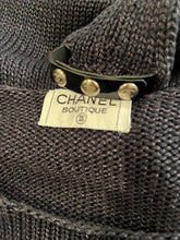 Load image into Gallery viewer, Vintage Chanel Black Sweater Patent Belt at Waist and Wrists FR 34/36 US 4