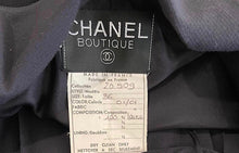 Load image into Gallery viewer, Late 1980’s Vintage Chanel Boutique Double Breasted Dark Navy Jacket FR 36 US 4