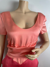 Load image into Gallery viewer, Chanel Vintage 01A 2001 Fall Peach/Pink Silk Dress FR 40 US 6/8