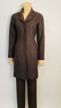 Load image into Gallery viewer, Vintage Chanel Identification 99A, 1999 Fall Gray Brown Pinstripe Pant Suit Set FR 34 US 2