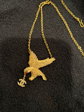 Load image into Gallery viewer, Very Rare Chanel 01P 2001 Spring Gold Eagle Crystal CC Necklace