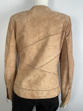 Load image into Gallery viewer, Vintage 00C, 2000 Cruise Chanel Identification Leather/Suede Rawhide Tan Jacket FR 36 US 4