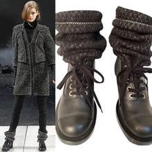 Load image into Gallery viewer, Chanel 11A, 2011 Fall Runway Black Leather Boots EU 39 US 8.5/9