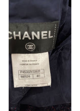 Load image into Gallery viewer, Chanel Navy Blue Black Pink Tweed Dress FR 40 US 6/8
