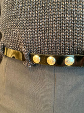 Load image into Gallery viewer, Vintage Chanel Black Sweater Patent Belt at Waist and Wrists FR 34/36 US 4