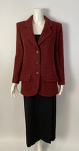 Load image into Gallery viewer, 97A, 1997 Fall Vintage Chanel Mahogany Rust Boucle Blazer Jacket FR 38