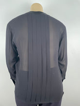 Load image into Gallery viewer, Vintage Early 1990’s Chanel Black Silk Pleated Blouse US 12