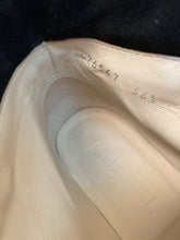 Load image into Gallery viewer, Chanel Black White Logo Lace Up Fall Winter Combat ankle Boots EU 36.5 US 6