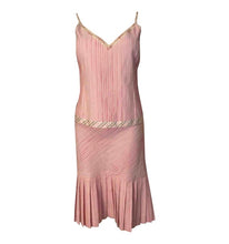 Load image into Gallery viewer, Editing (on Layaway) Chanel 03P, 2003 Spring pink camisole top matching Pleated accordion skirt set FR 42 US 8