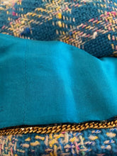 Load image into Gallery viewer, 93P, 1993 Spring Rare Chanel Vintage Turquoise Pink Tweed Jacket FR 40 US 4/6
