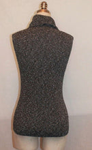 Load image into Gallery viewer, Chanel 05A 2005 Fall Gray Metallic Knit Sleeveless Turtleneck Sweater Top FR 38