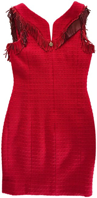 Chanel 14A 2014 Fall Paris-Dallas Red Runway Dress FR 40 US 6 – HelensChanel