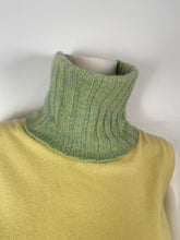 Load image into Gallery viewer, NWT Chanel 01A 2001 Fall green yellow turtleneck sweater blouse FR 40 US 4