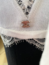 Load image into Gallery viewer, Chanel 06P 2006 Spring White Knit Lace Cardigan FR 44