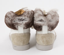 Load image into Gallery viewer, Chanel 09A 2009 Fall Chinchilla fur high top tennis sneakers short boots EU 38