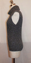 Load image into Gallery viewer, Chanel 05A 2005 Fall Gray Metallic Knit Sleeveless Turtleneck Sweater Top FR 38