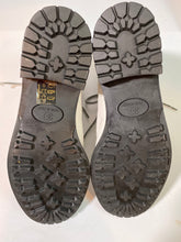 Load image into Gallery viewer, Chanel Black White Logo Lace Up Fall Winter Combat ankle Boots EU 36.5 US 6