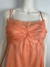 Load image into Gallery viewer, Chanel 07P 2007 Spring Peach Silk mini Dress FR 40