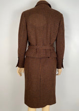 Load image into Gallery viewer, Chanel 96A 1996 Fall Chanel Vintage Brown Belted Skirt Suit Set FR 42
