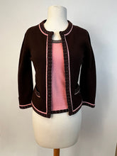 Load image into Gallery viewer, Chanel 05A 2005 Fall Cashmere Pink Brown Camisole Blouse Cardigan Twinset FR 34 US 2/4
