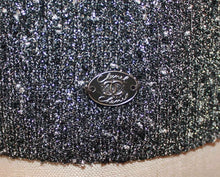 Load image into Gallery viewer, Chanel 05A 2005 Fall Gray Metallic Knit Sleeveless Turtleneck Sweater Top FR 38