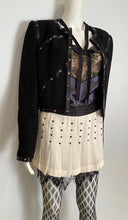 Load image into Gallery viewer, Chanel 2003 Fall 03A Snap Collection black Cropped Boucle Tweed Jacket FR 42 US 4/6/8