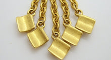 Load image into Gallery viewer, Chanel 96P Vintage dangle fringe gold plated CC clip on earrings