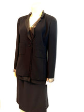 Load image into Gallery viewer, Vintage Chanel 98A 1998 Fall Black Chiffon Skirt Suit FR 38 US 6/8