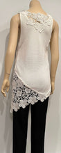 Load image into Gallery viewer, Chanel 11P 2011 Spring Floral Cotton Crochet White Asymmetrical Blouse Top FR 36 US 4