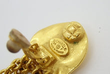 Load image into Gallery viewer, Chanel 96P Vintage dangle fringe gold plated CC clip on earrings