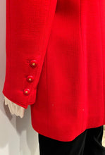 Load image into Gallery viewer, Rare Collectors Chanel Vintage 95A 1995 Fall Red Long Jacket US 6