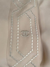 Load image into Gallery viewer, Vintage Chanel Ecru Embroidered CC Blouse Top US 12