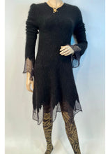 Load image into Gallery viewer, Chanel 09A 2009 Fall Runway Black Sweater Dress FR 34 US 4