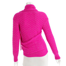 Load image into Gallery viewer, Chanel 2012 Fall 12A Pink Fuchsia Sweater w attached Scarf FR 34