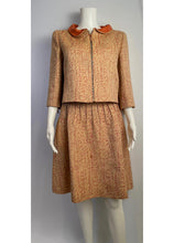 Load image into Gallery viewer, Chanel 01P 2001 Spring Vintage Skirt Suit w Leather Collar FR 42 US 8/10