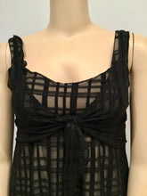 Load image into Gallery viewer, Chanel 06P, 2006 Spring Window Pane silk Chiffon baby doll Sheer Dress FR 46 US 12