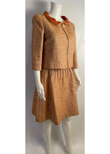 Load image into Gallery viewer, Chanel 01P 2001 Spring Vintage Skirt Suit w Leather Collar FR 42 US 8/10