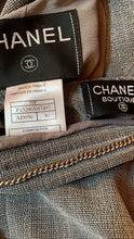 Load image into Gallery viewer, Vintage Chanel 99P 1999 Spring Grey 3 Piece Skirt Blouse Jacket Dress Outfit Set FR 36