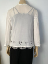 Load image into Gallery viewer, Chanel 06P 2006 Spring White Knit Lace Cardigan FR 44