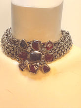 Load image into Gallery viewer, Chanel 04A, 2004 Fall Belt Red black Bordeaux gripoix ruthenium Metal chain belt