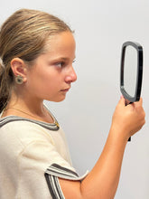 Load image into Gallery viewer, Chanel 12A Round CC Gold Metal Black Ribbon Clip On Earrings