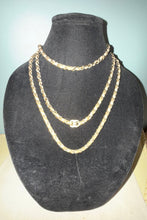 Load image into Gallery viewer, Chanel 12P 2012 Spring Extra Long Brown Chain Link CC Turn Lock Belt Necklace