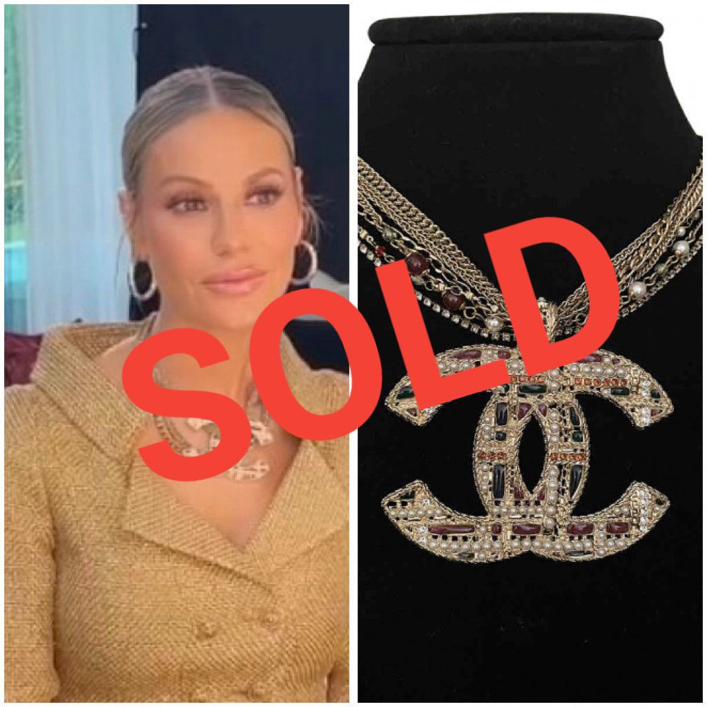 Rare Chanel Gold Pearl Gripoix Large CC strand 2019 Fall 19A Paris-Egypt Necklace